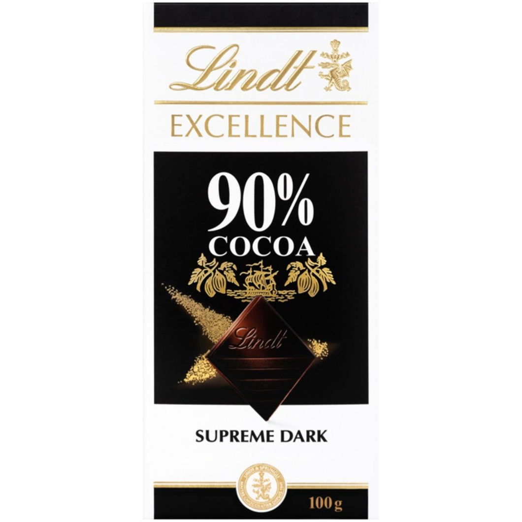 Lindt Excellence Dark 90% Cocoa Bar 100g