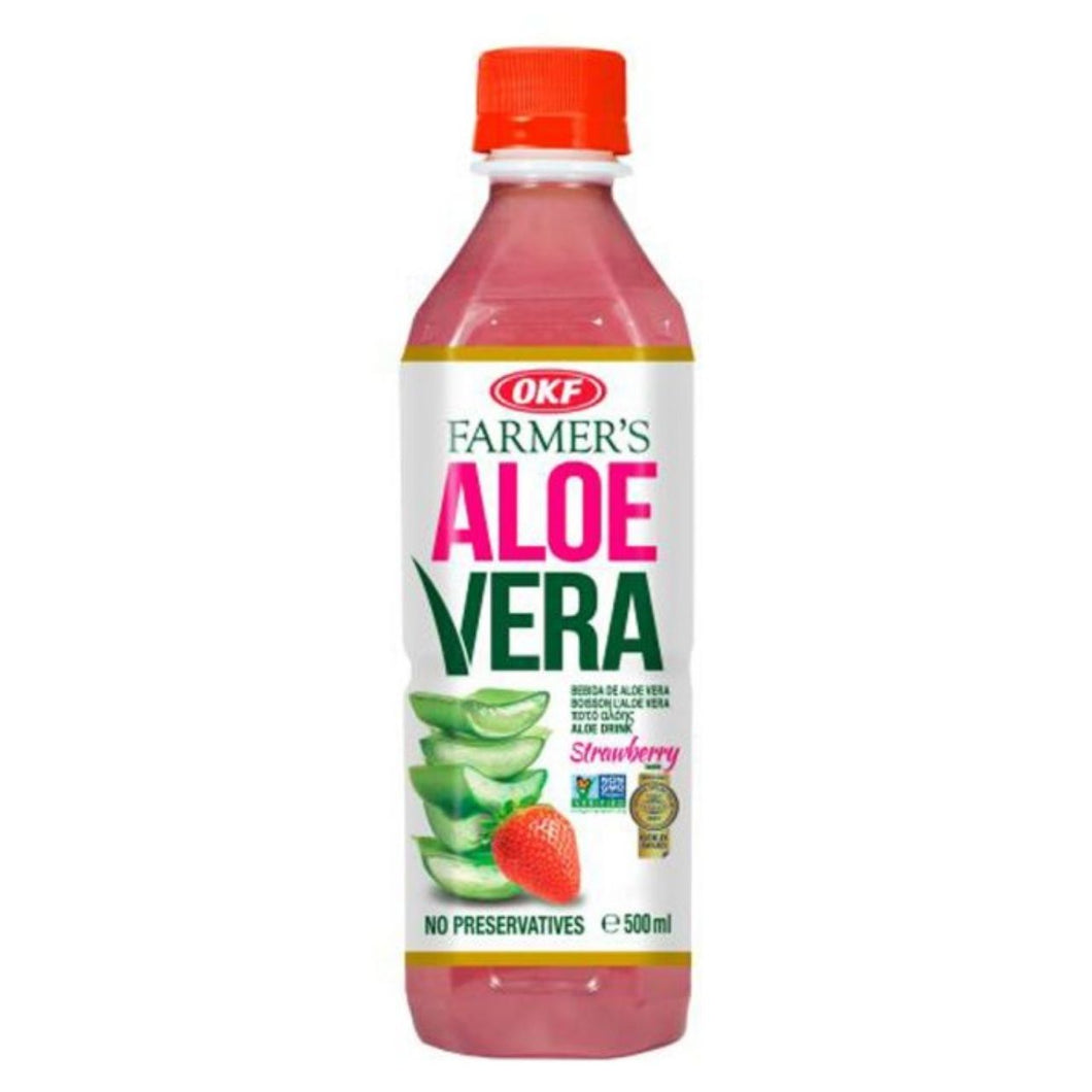 OKF Farmers Strawberry Aloe Vera Drink 500ml