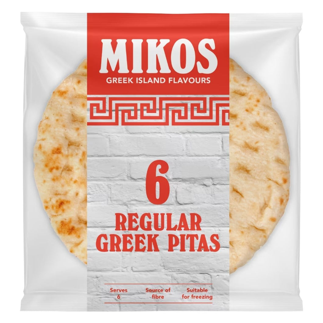Mikos 6 Greek Pitas - Regular 390g