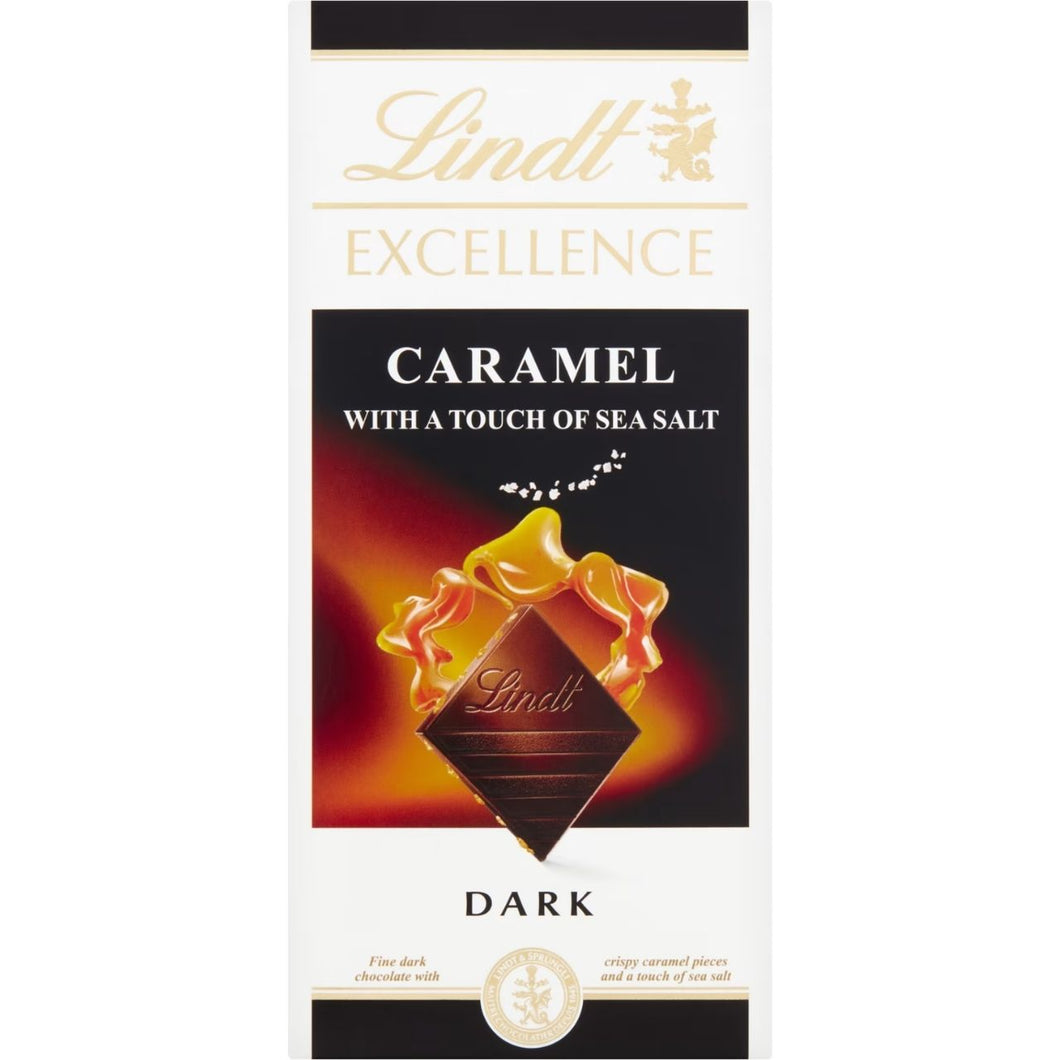 Lindt Excellence Dark Caramel & Sea Salt Bar 100g