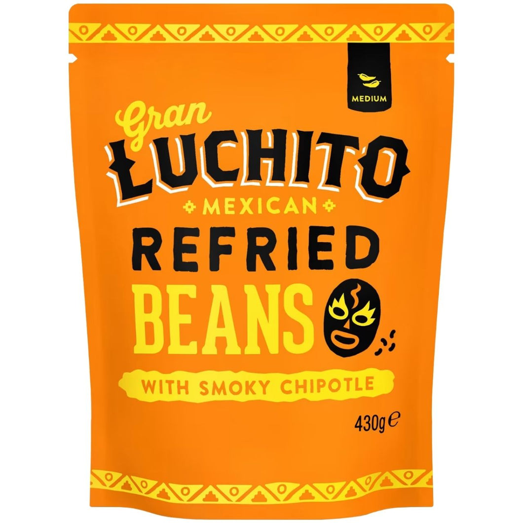 Gran Luchito Refried Beans with Smoky Chipotle 430g