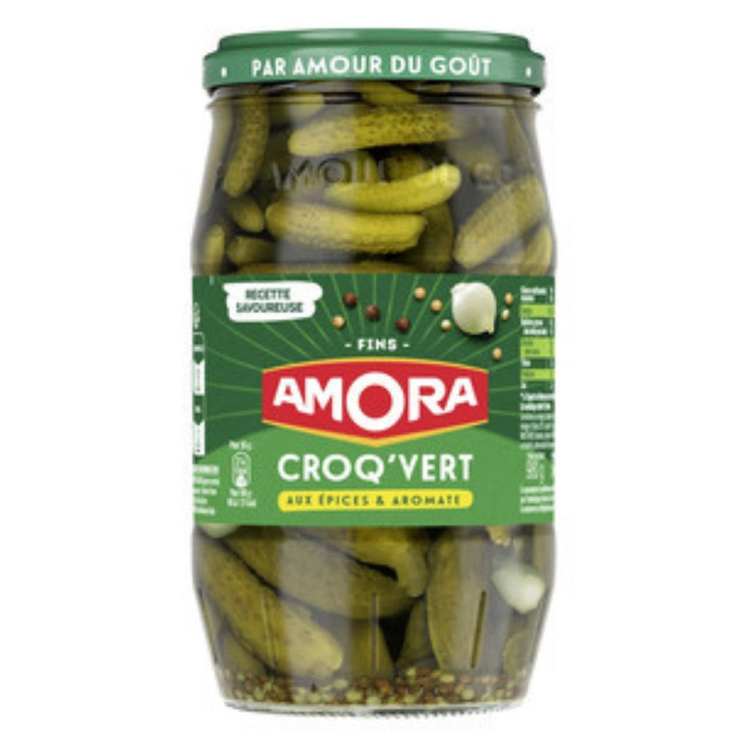 Amora Cornichons (550g net) Fine 930g