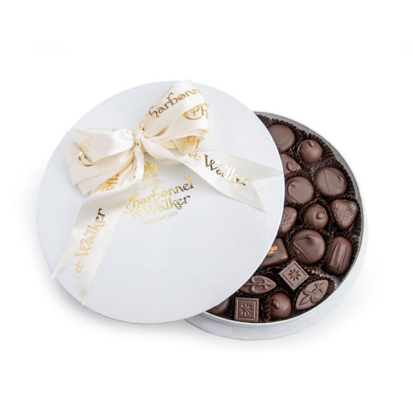 Charbonnel et Walker Boite Blanche – Fine Dark Chocolate Selection 500g (with alcohol)