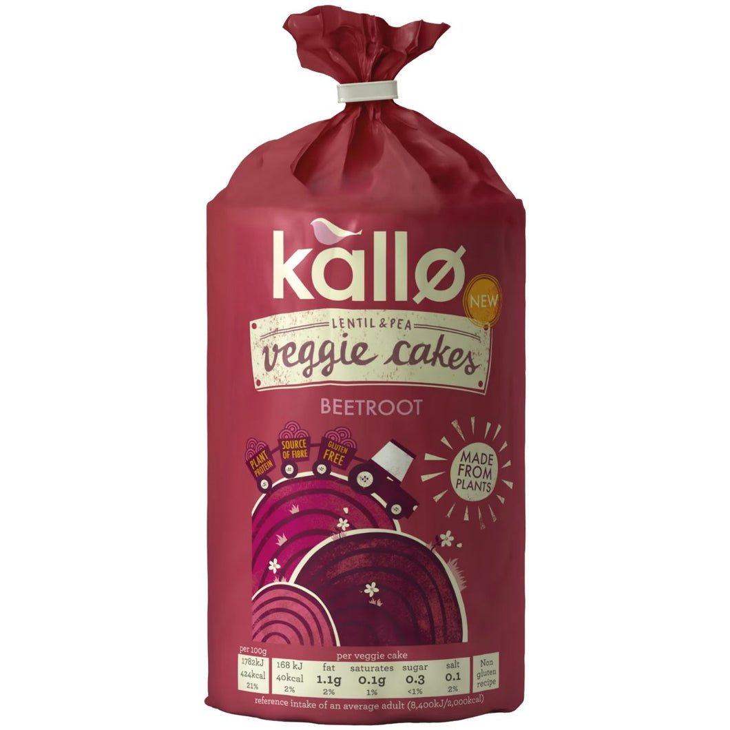 Kallo Lentil & Pea Veggie Cakes - Beetroot 122g