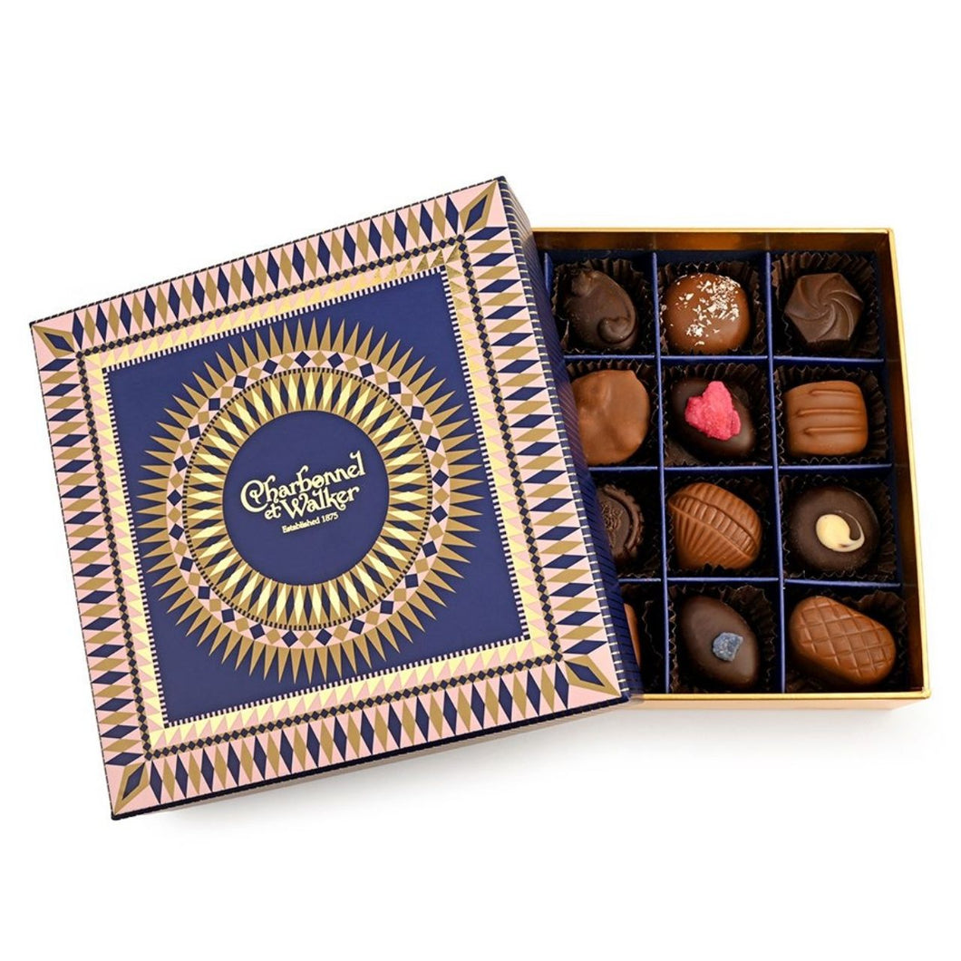 Charbonnel et Walker Victorian -16 Piece Fine Milk and Dark Chocolate Selection – without alcohol