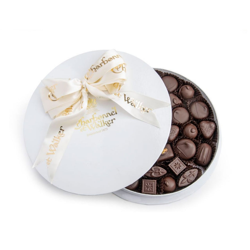 Charbonnel et Walker  Boite Blanche – Fine Dark Chocolate Selection 500g (without alcohol)
