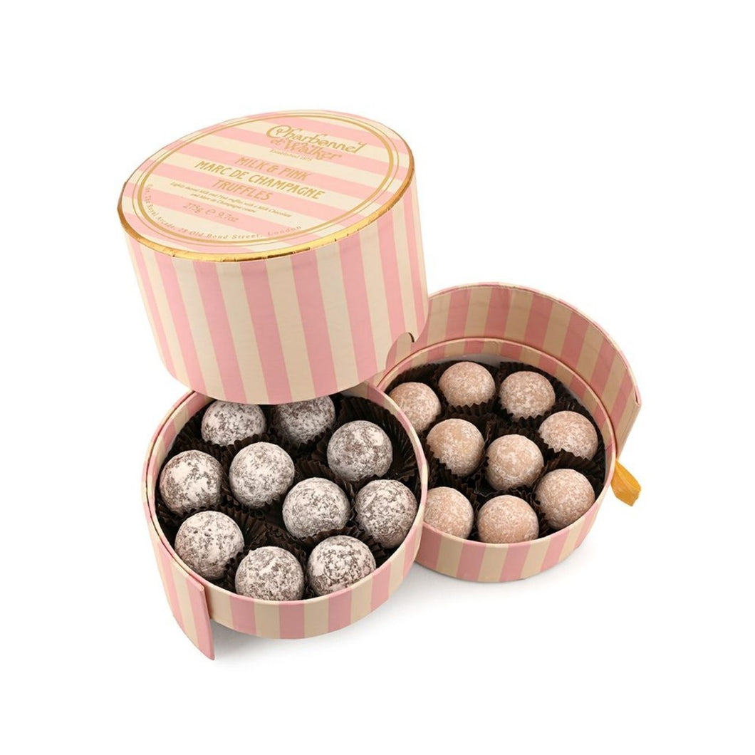 Charbonnel et Walker Pink & Milk Marc de Champagne Truffles – 275g