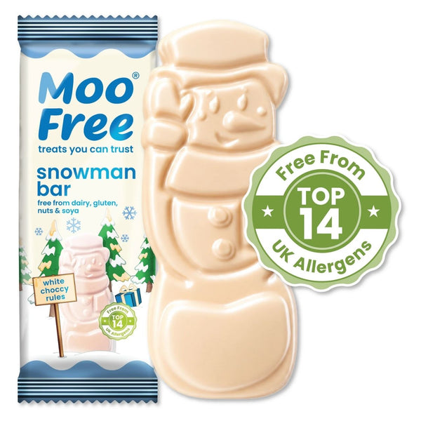 Moo Free White Snowman Bars 30g x 6