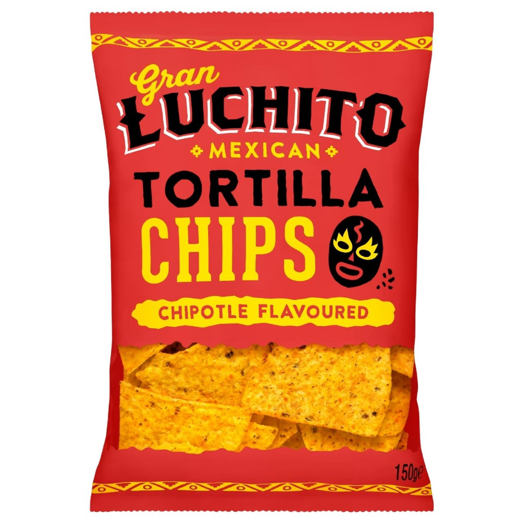 Gran Luchito Tortilla Chips - Chipotle Flavoured 150g