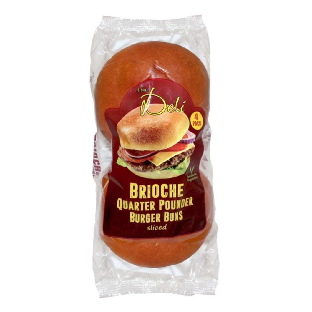 Deli Continental 4 Brioche Burger Buns 340g