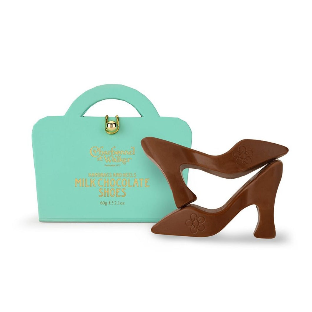 Charbonnel et Walker Green Handbag and Milk Chocolate Heels 60g