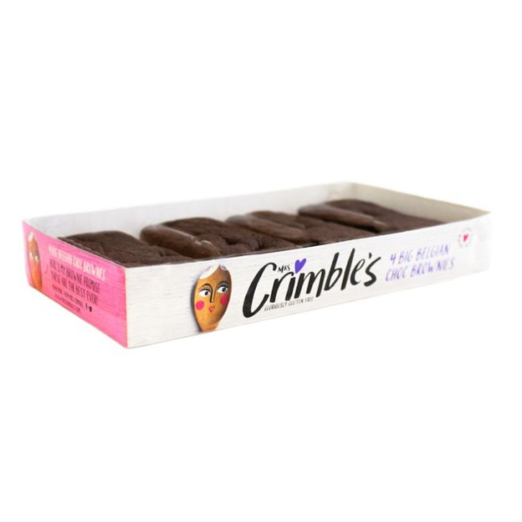 Mrs Crimble's 4 Big Belgian Choc Brownies 190g