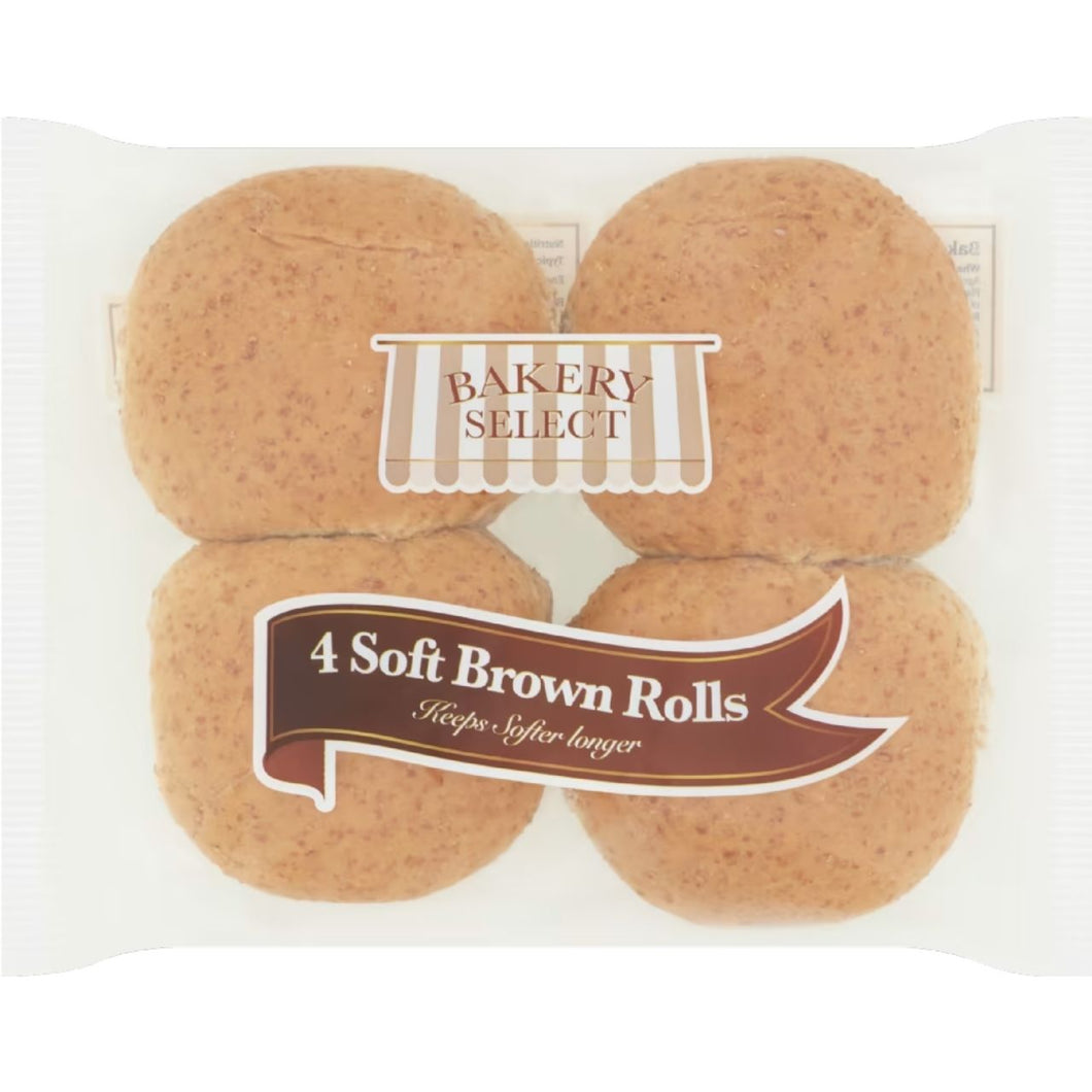 Bakery Select 4 Soft Brown Rolls