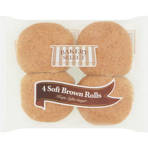 Bakery Select 4 Soft Brown Rolls