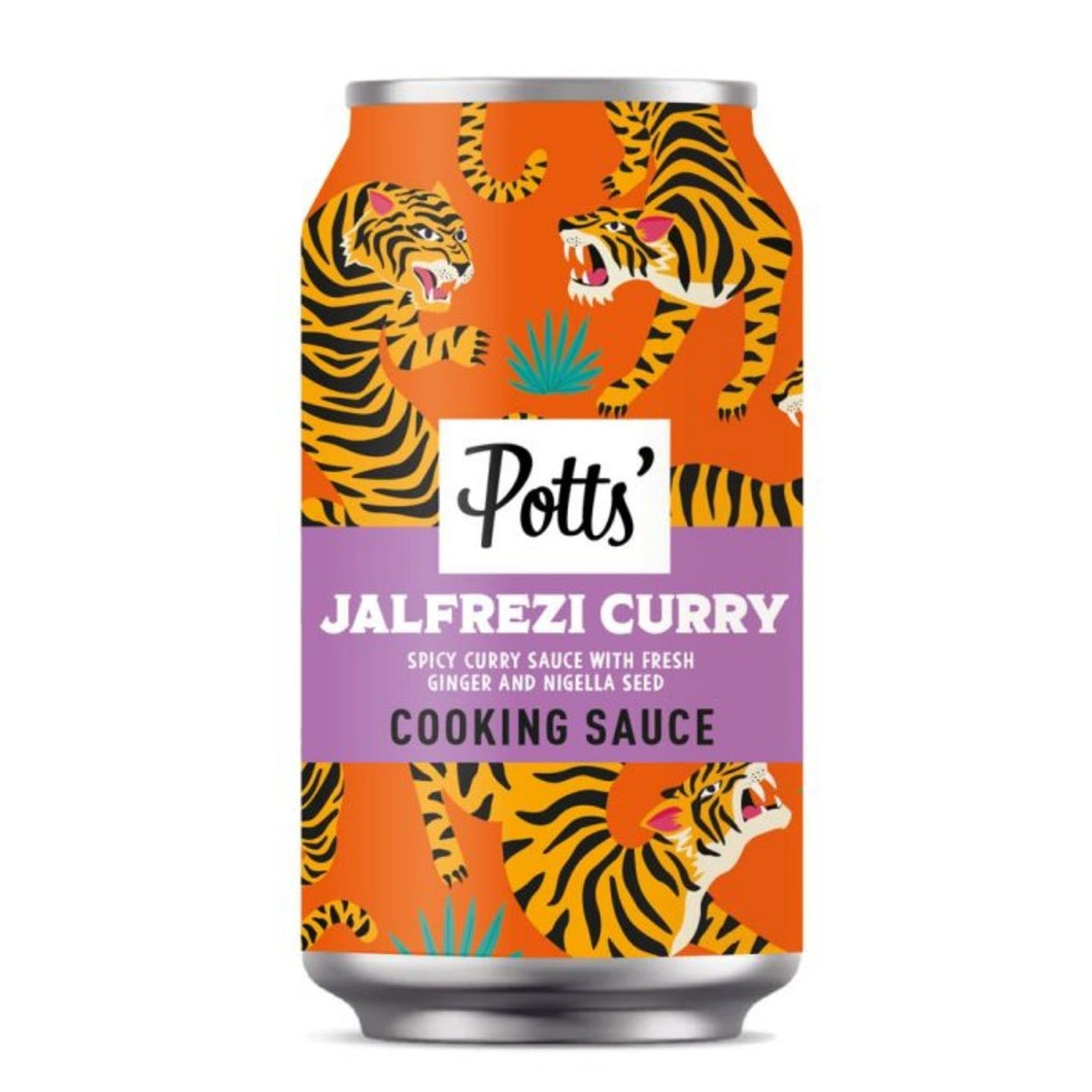 Potts Jalfrezi Curry Sauce Cooking Sauce Can 330g