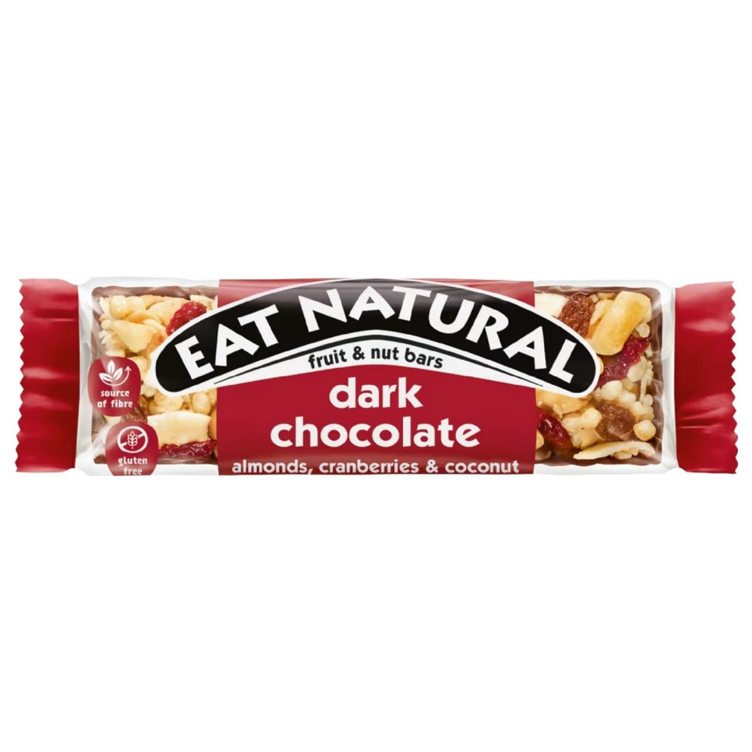 Eat Natural Dark Chocolate Bar with Almonds, Cranberries & Coconut 40g