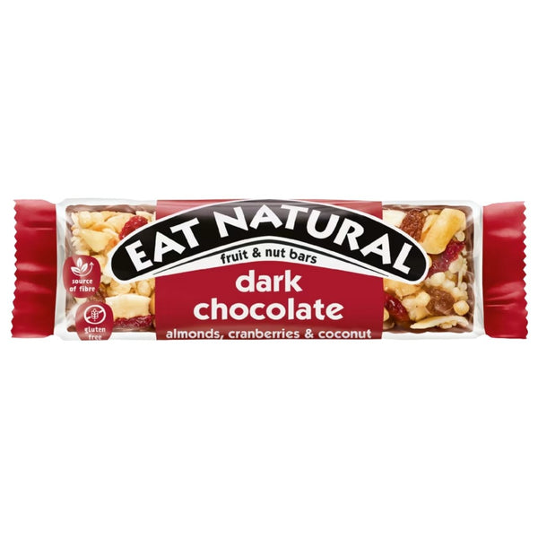 Eat Natural Dark Chocolate Bar with Almonds, Cranberries & Coconut 40g
