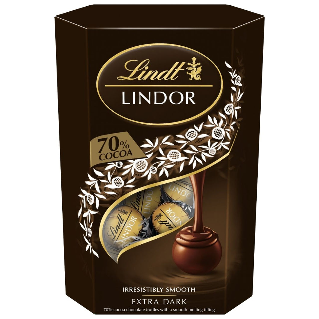 Lindt Lindor 70% Extra Dark Cornet 200g