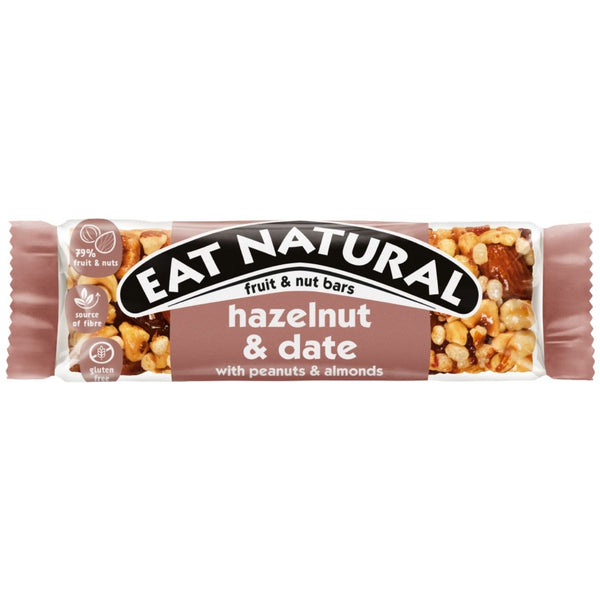 Eat Natural Hazelnut & Date Bar with Peanuts & Almonds 40g