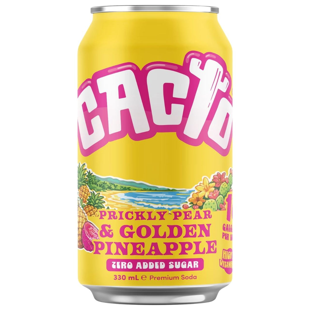 Cacto Prickly Pear & Golden Pineapple Premium Soda 330ml