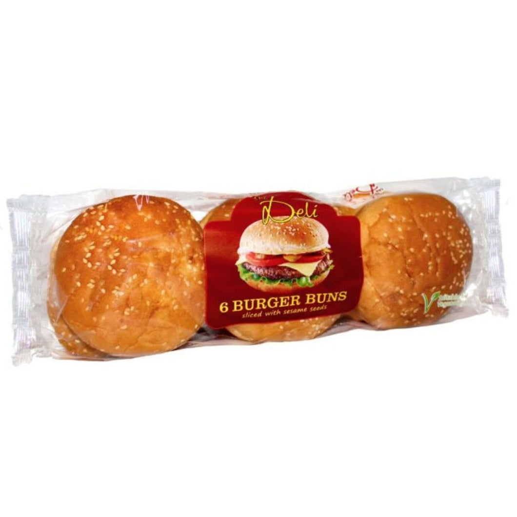 Deli Continental 6 Seeded Burger Buns  300g