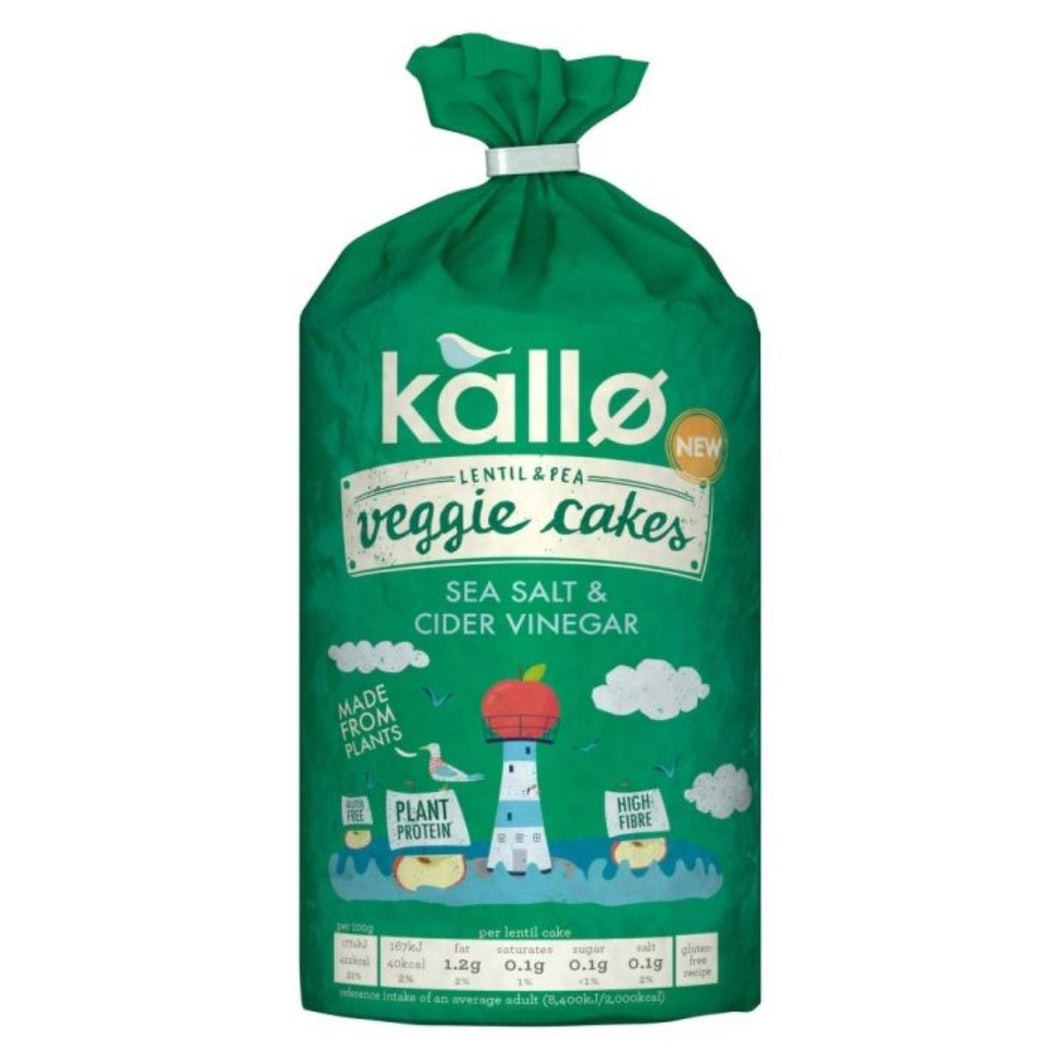 Kallo Sea Salt & Cider Vinegar Veggie Rice Cakes 122g
