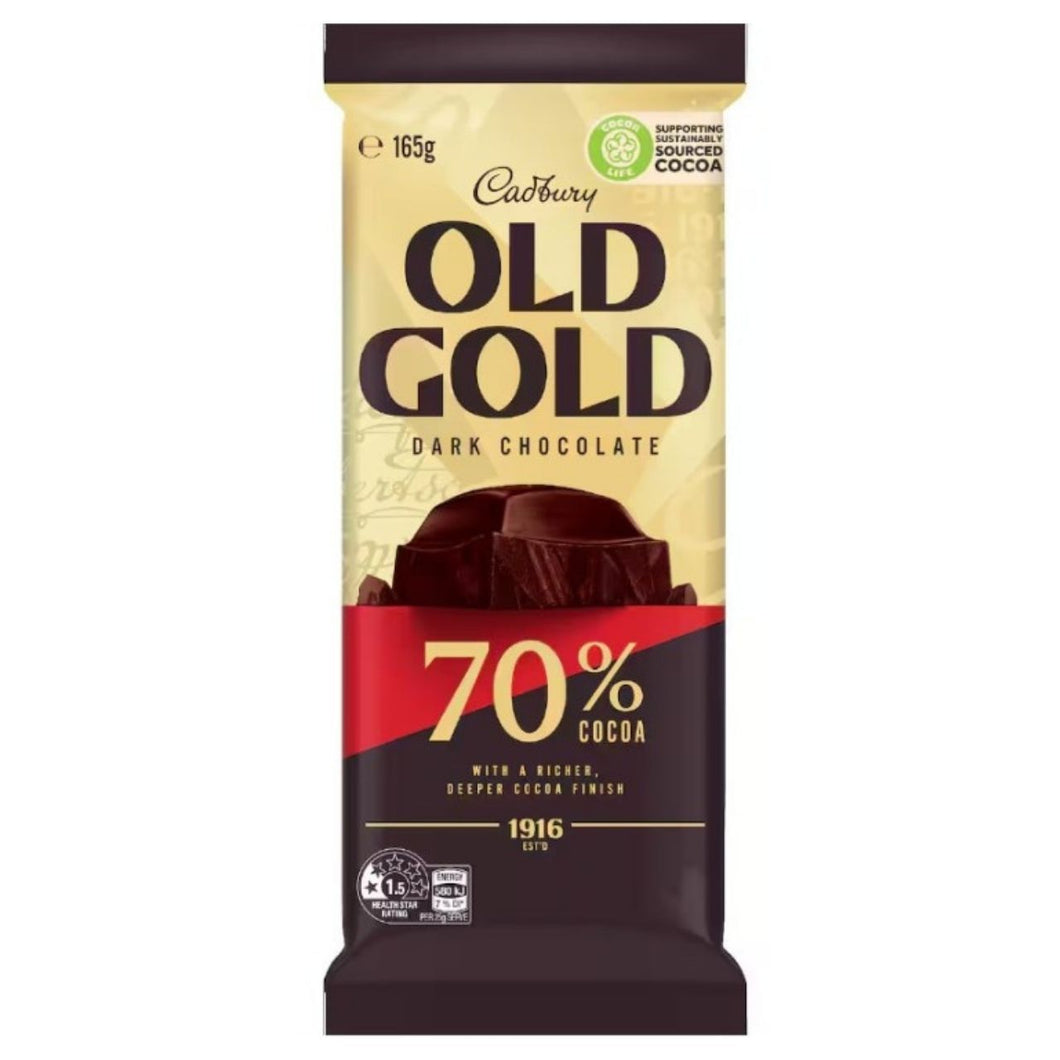 Cadbury Old Gold 70% Cocoa Dark Chocolate 165g