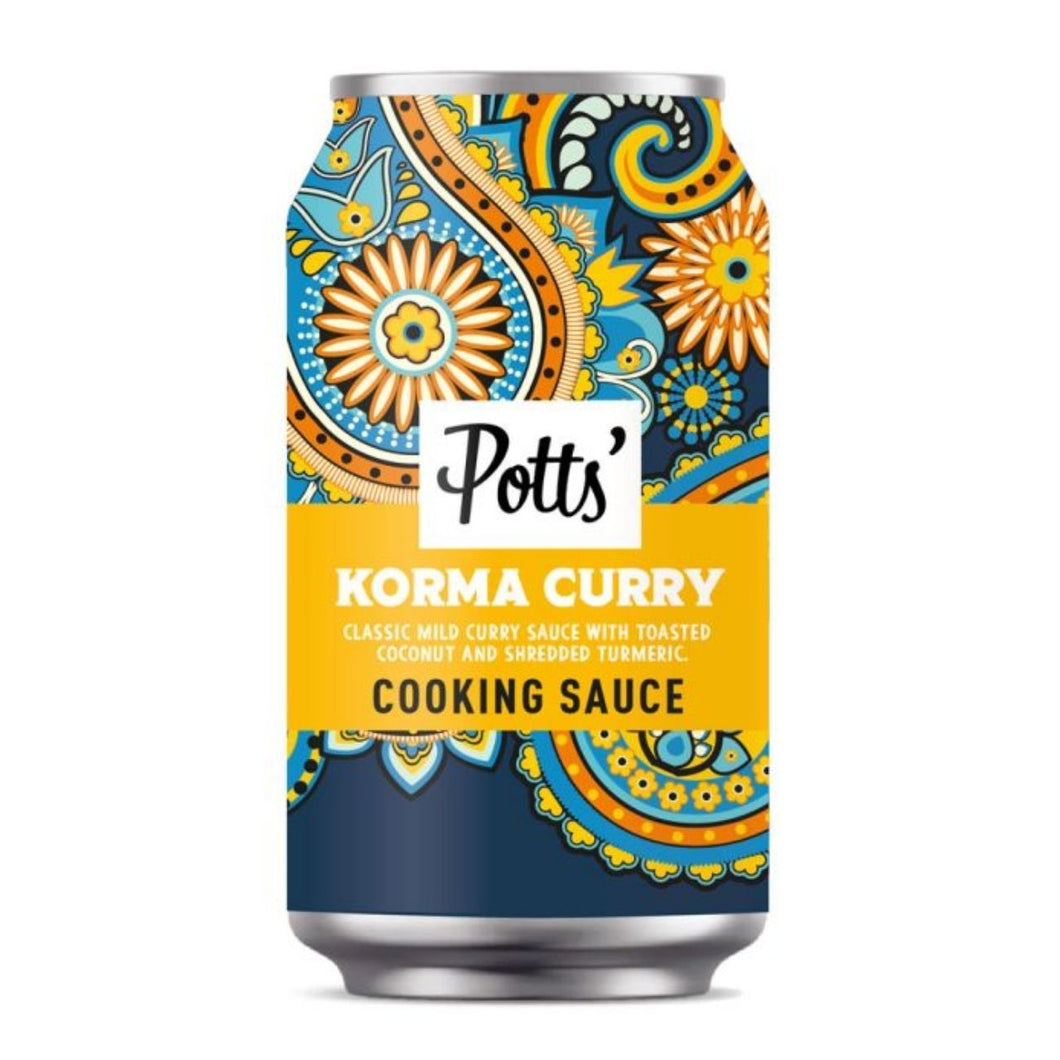 Potts Korma Curry Sauce Cooking Sauce Can 330g