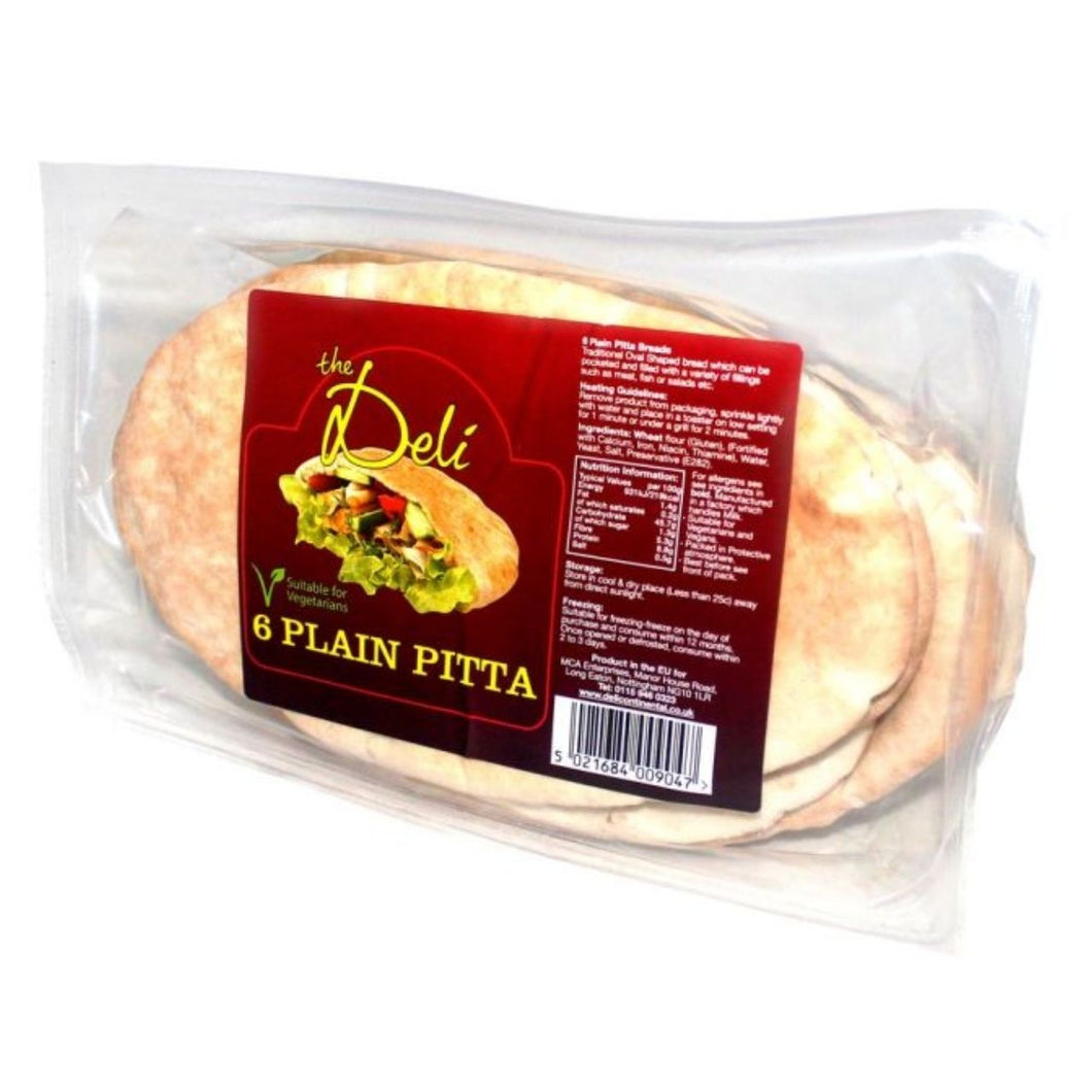 Deli Continental White Pitta Breads 80g