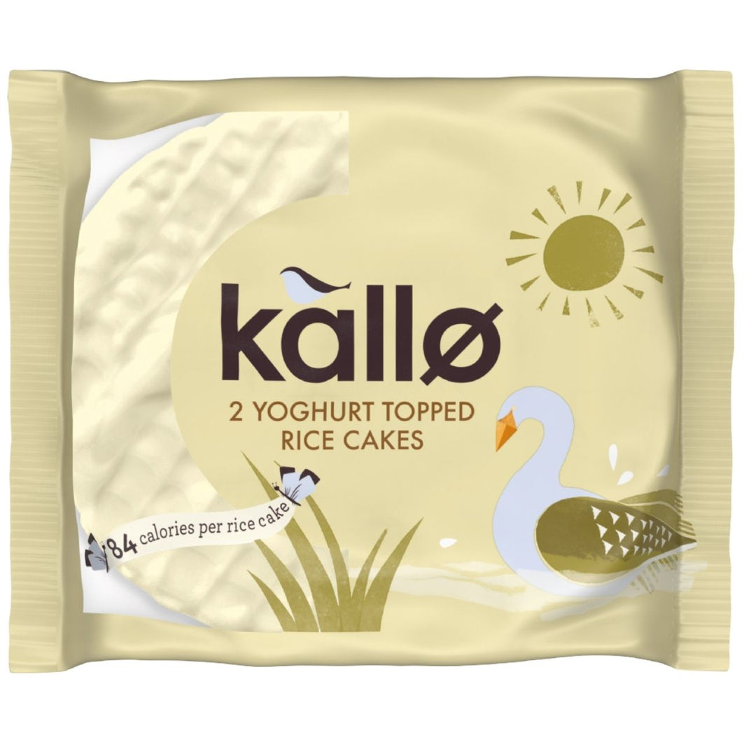 Kallo Yoghurt Topped Rice Cakes Twin Pack 33g