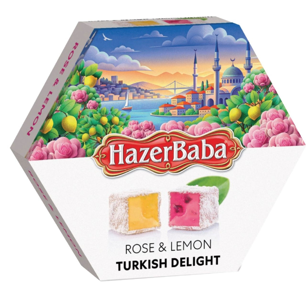 Hazer Baba Rose & Lemon Turkish Delight 250g