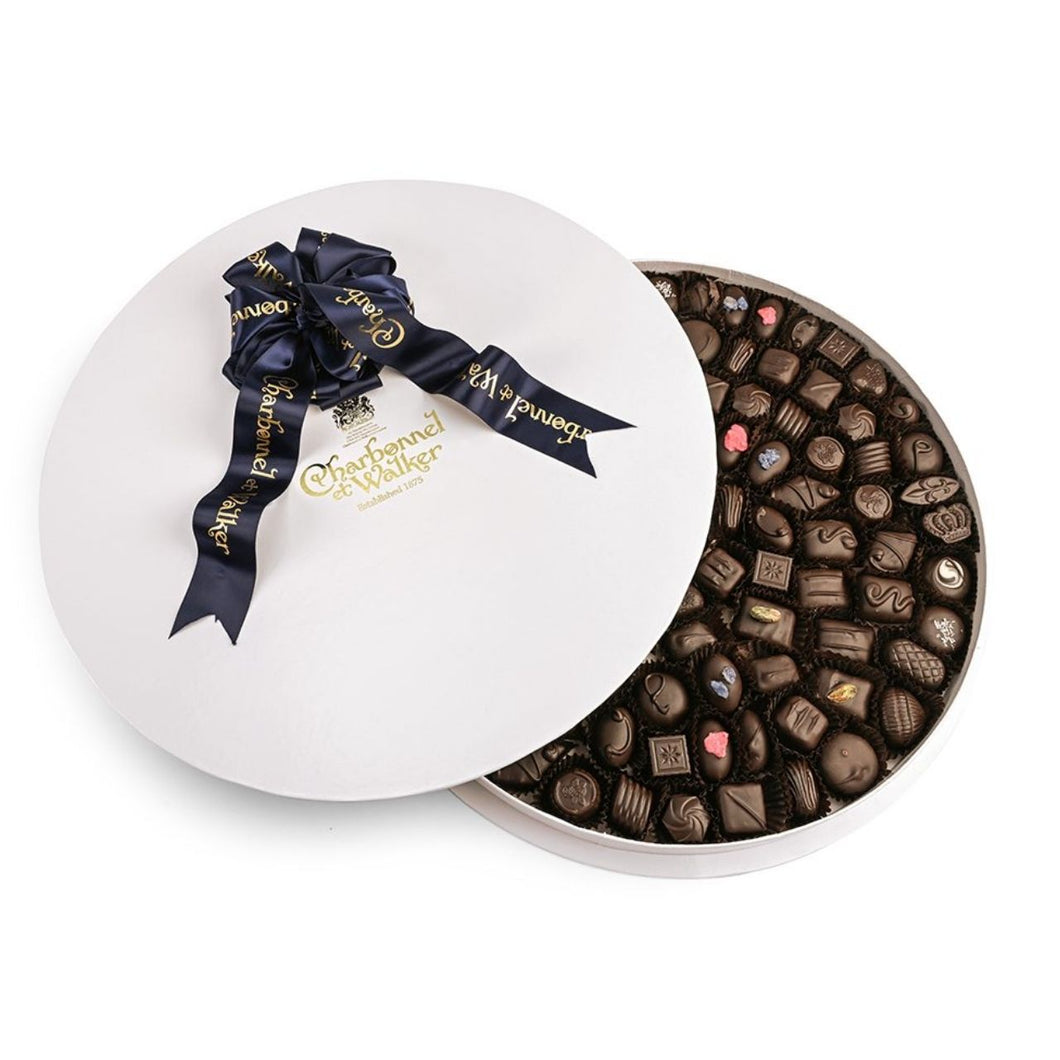 Charbonnel et Walker Luxurious 2000g Boite Blanche with Fine Dark Chocolates (without alcohol)