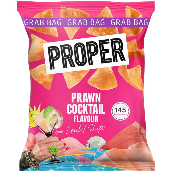 Proper Chips - Prawn Cocktail Flavour Lentil Chips Grab Bag 31g
