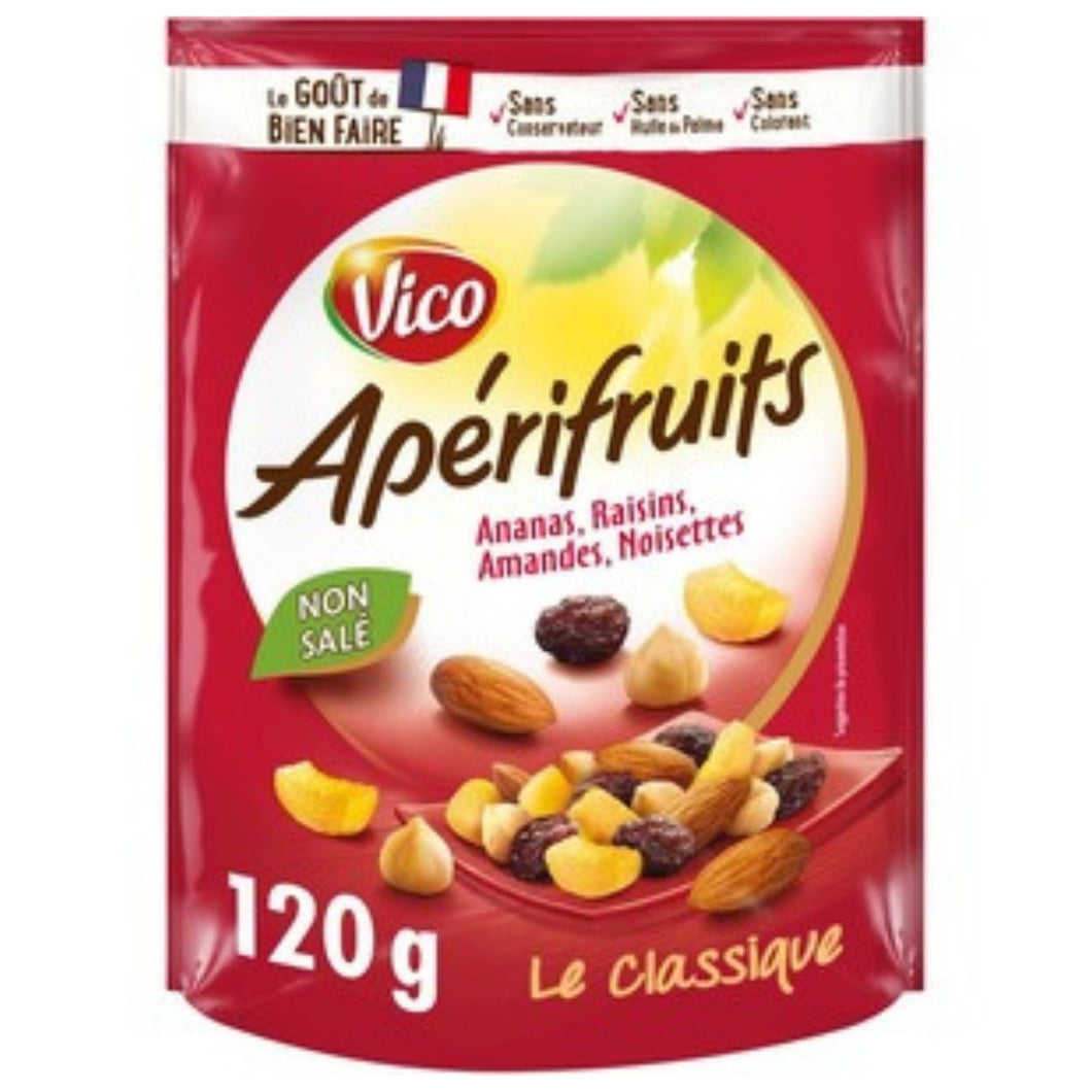 Vico Aperifruits Red with Raisin, Pineapple, Almonds, Hazelnuts 120g