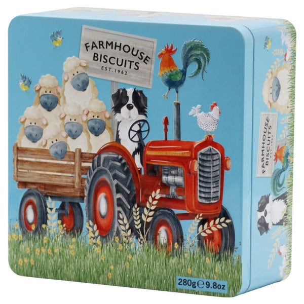 Farmhouse Biscuits Melting Moment Biscuits in Farmyard Tractor Tin 280g