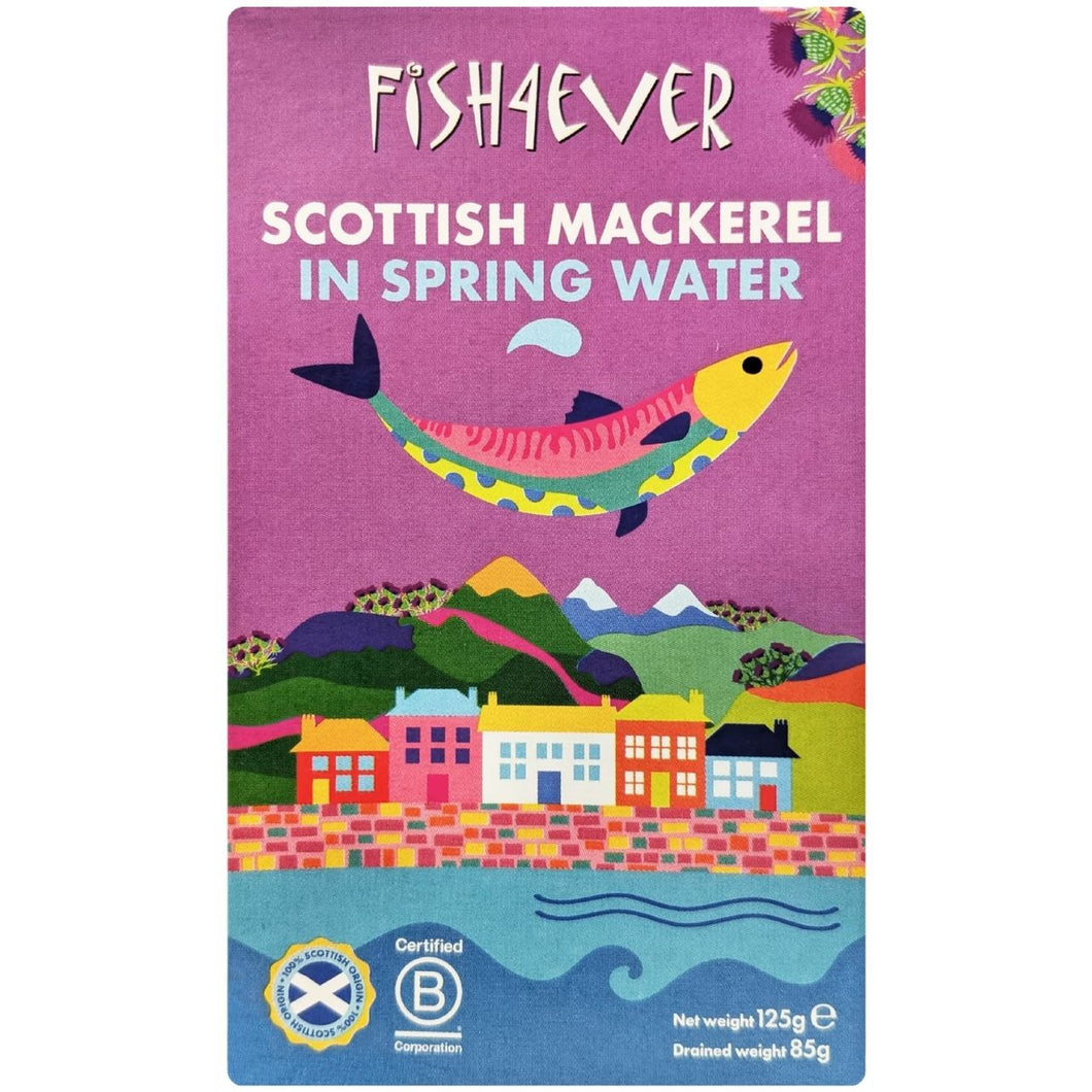 Fish 4 Ever Scottish Mackerel Fillets in Spring Water 125g