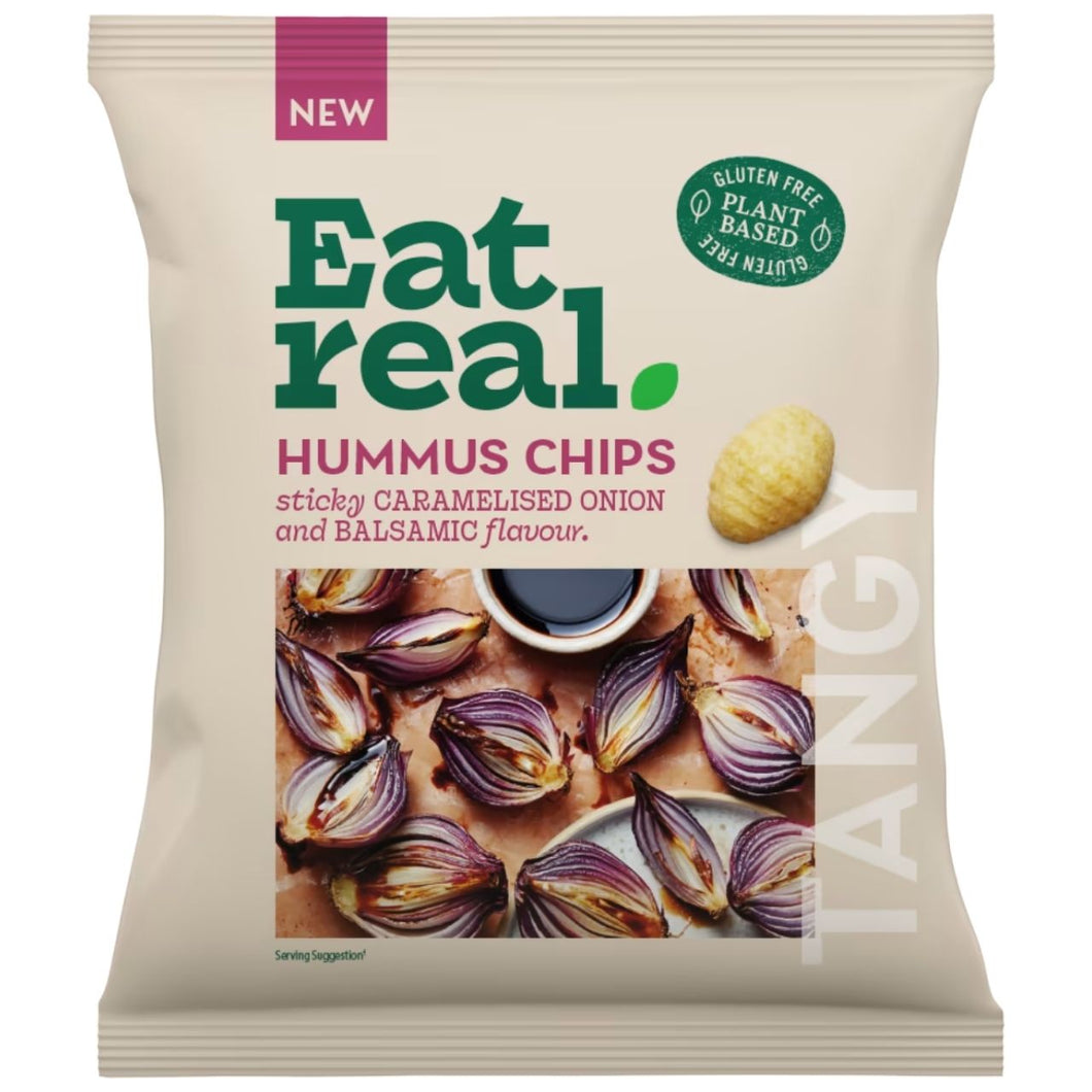 Eat Real Hummus Chips - Sticky Caramelised Onion & Balsamic Flavour 45g