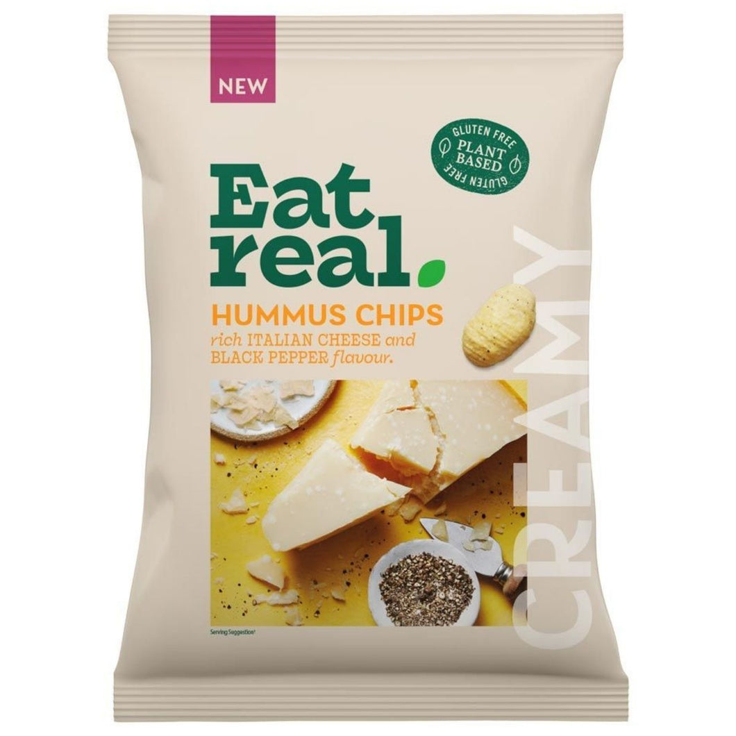 Eat Real Italian Cheese & Black Pepper Hummus Chips 110g