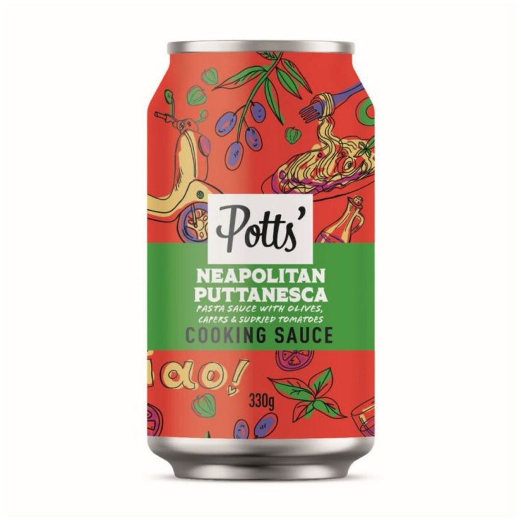 Potts Puttanesca Cooking Sauce Can 330g