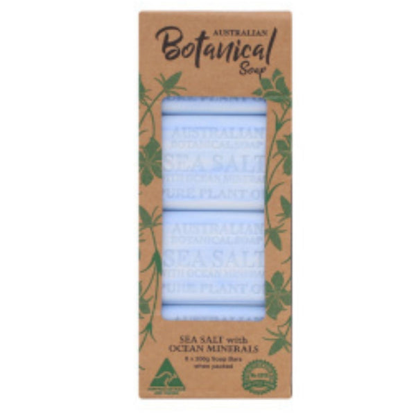 Australian Botanical Soap - Sea Salt with Ocean Minerals, 8 x 193g