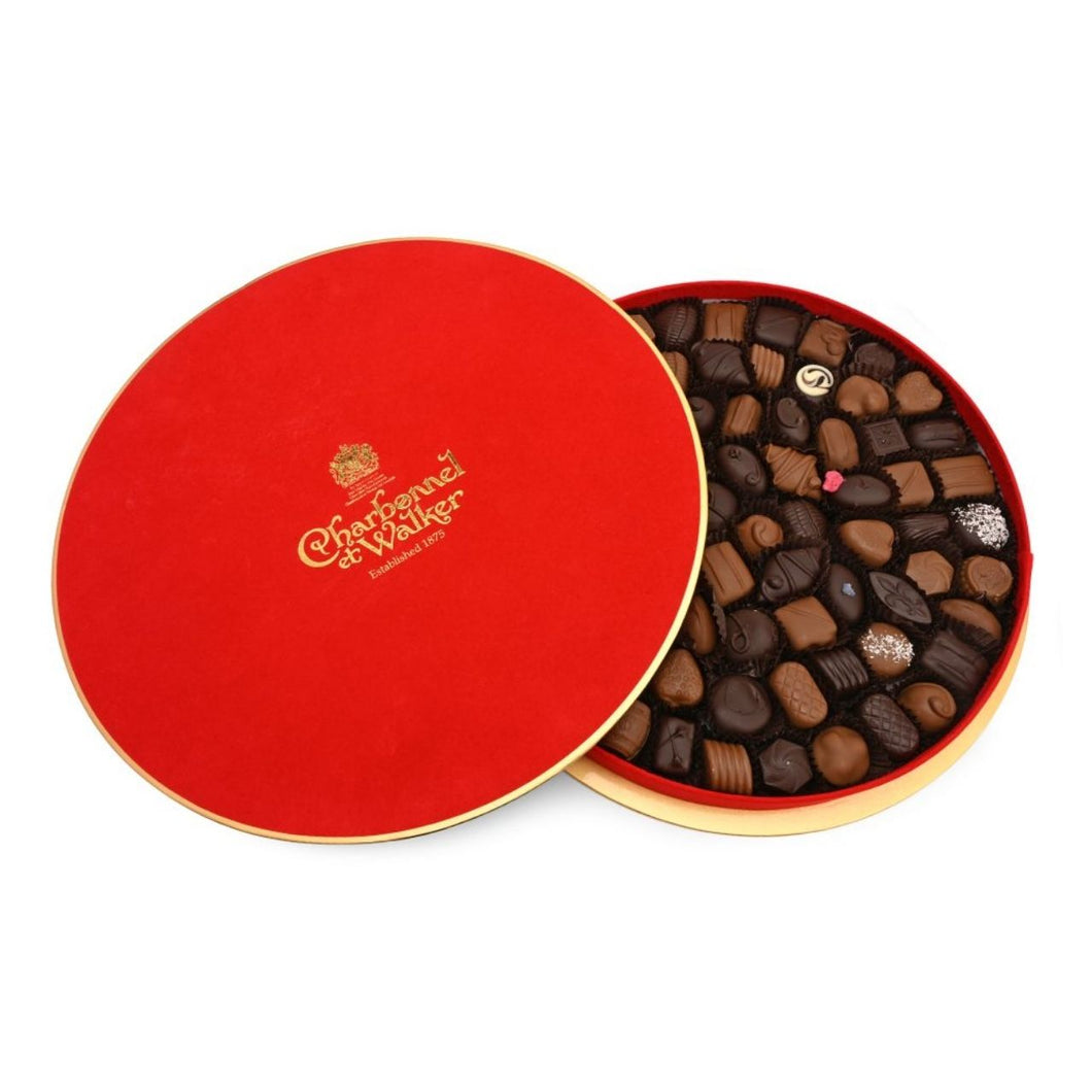 Charbonnel et Walker Luxurious Boite Rouge 1000g with Fine Milk and Dark Chocolates (with alcohol)