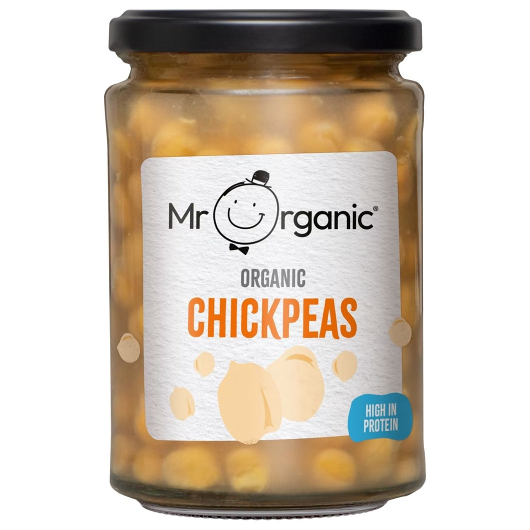 Mr Organic Chickpeas in Glass Jar 350g