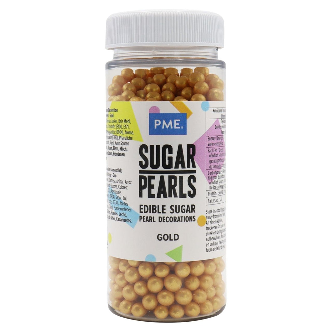Pme Cake Sugar Pearls - Gold 60g