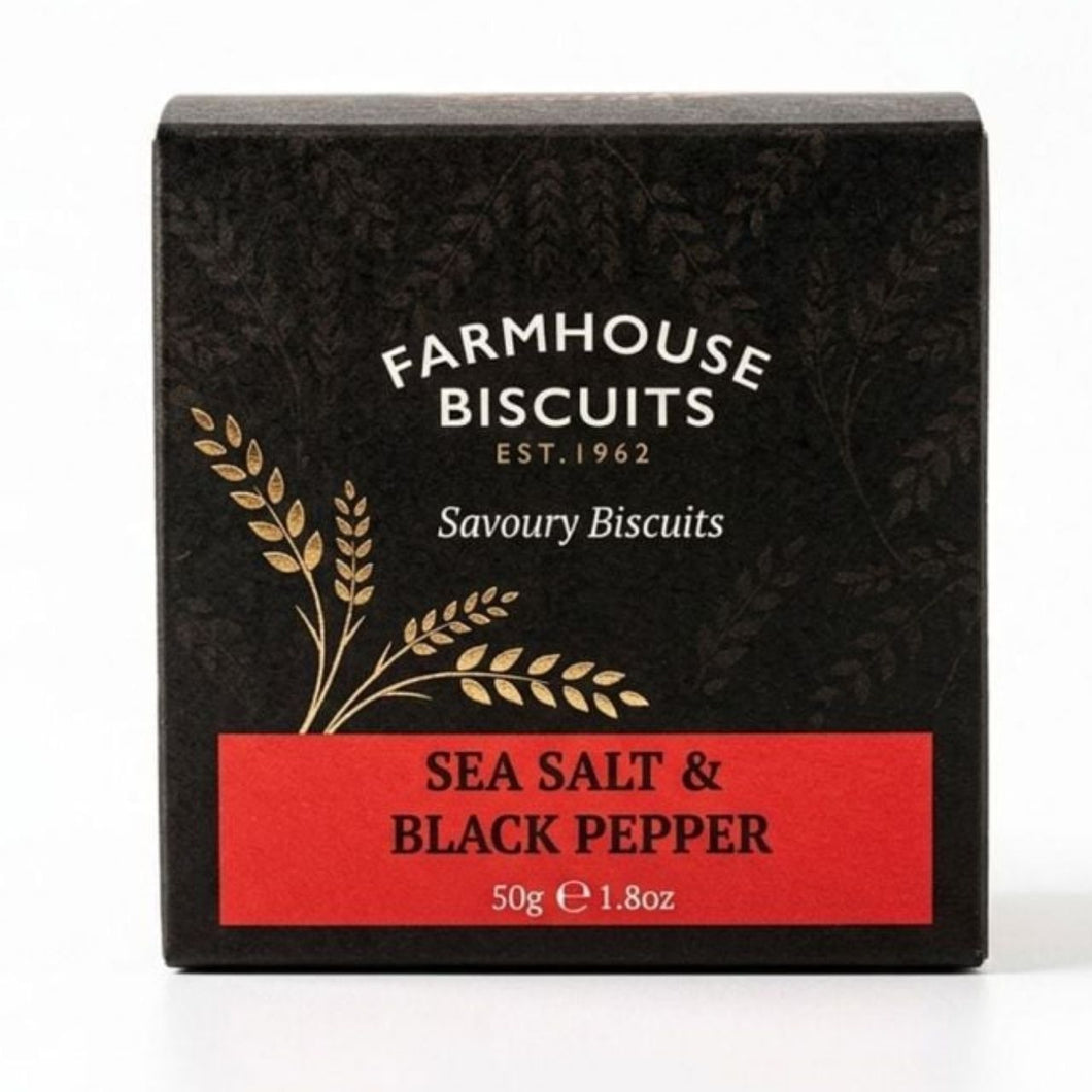 Farmhouse Biscuits Sea Salt & Black Pepper Savoury Biscuits 50g