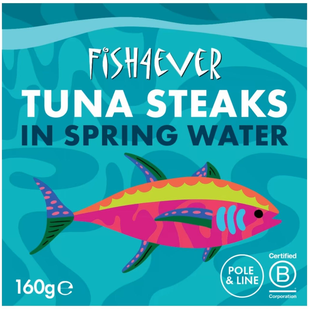 Fish 4 Ever Tuna Steaks in Spring Water 160g