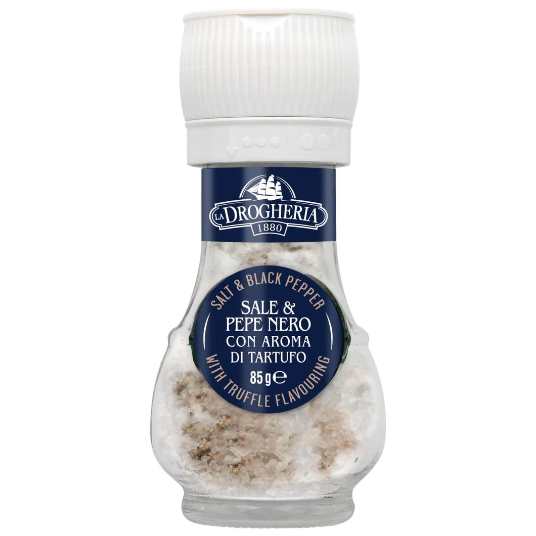 La Drogheria Salt & Black Pepper with Truffle Flavouring Mill 85g