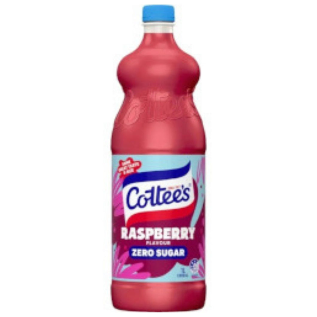 Cottees Cordial - Raspberry Zero Sugar (1lt)