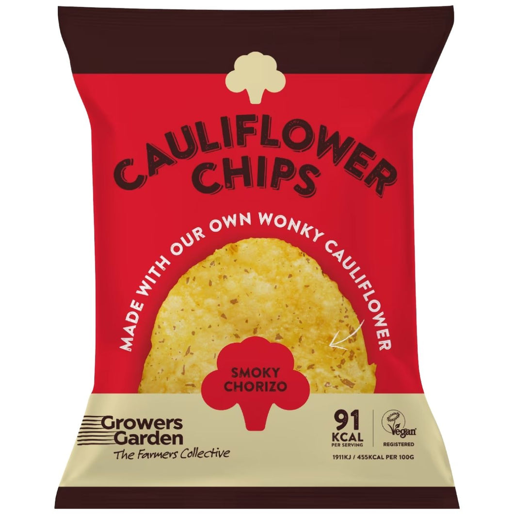 Growers Garden Cauliflower Chips - Smoky Chorizo 84g