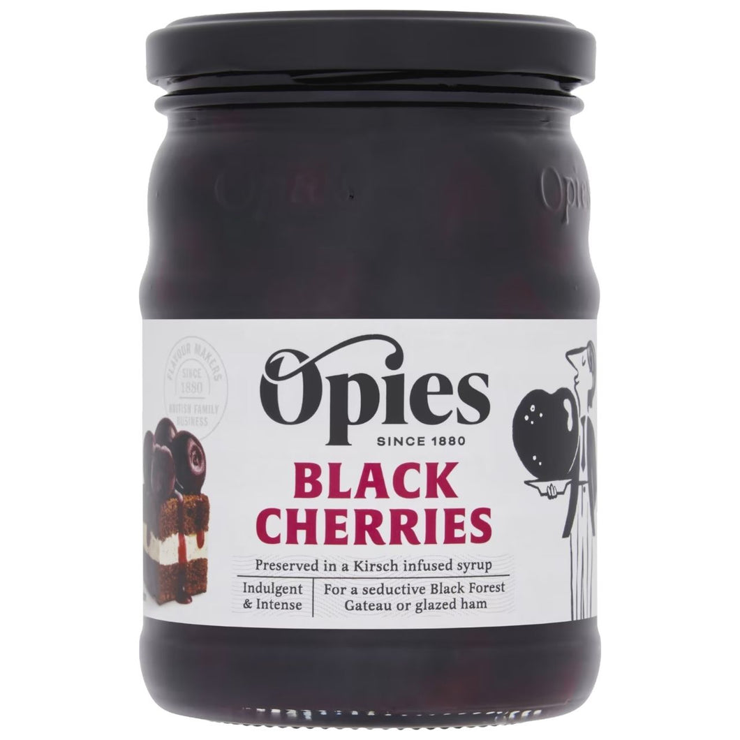 Opies Black Cherries with Kirsch  370g