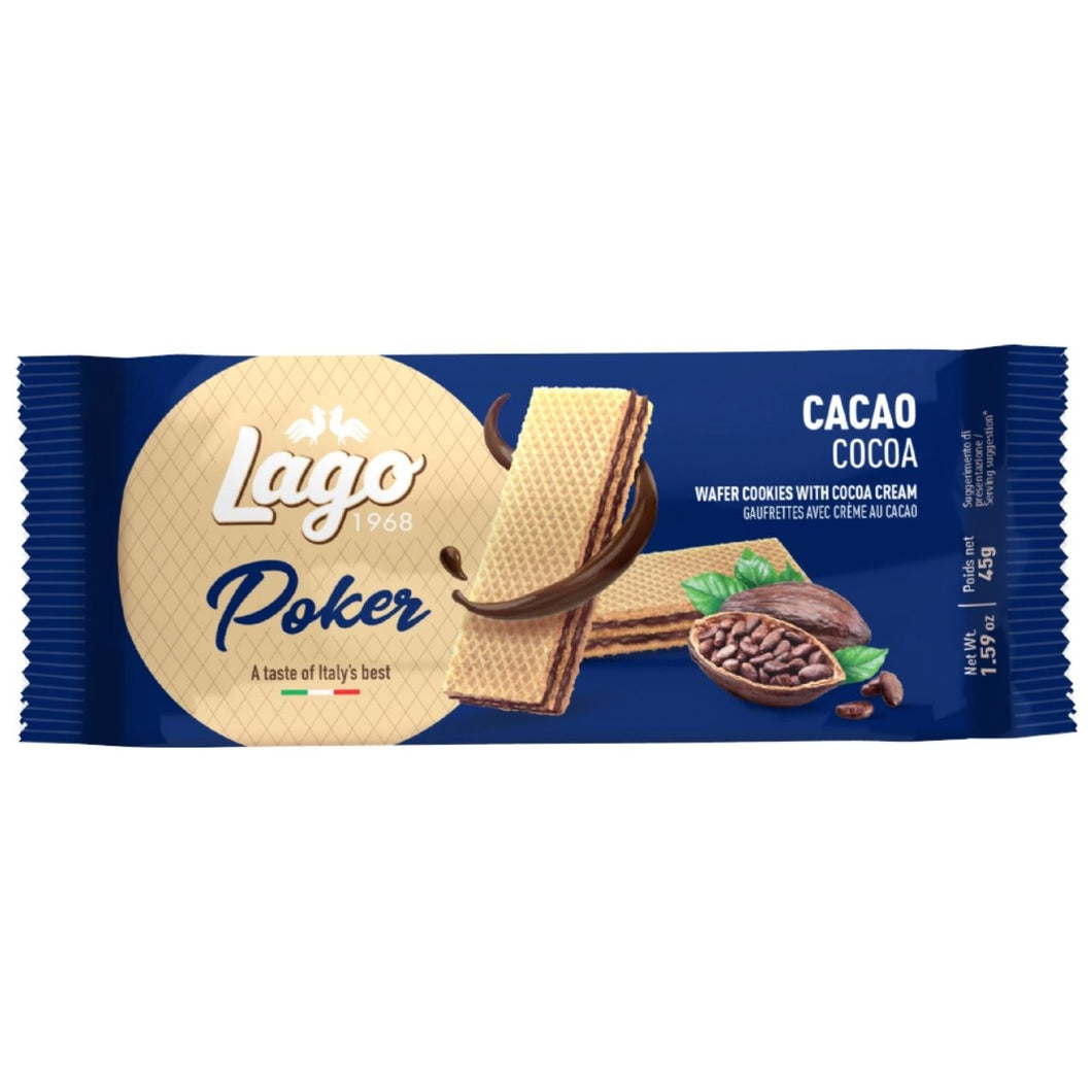 Lago Poker Wafers - Cocoa 45g